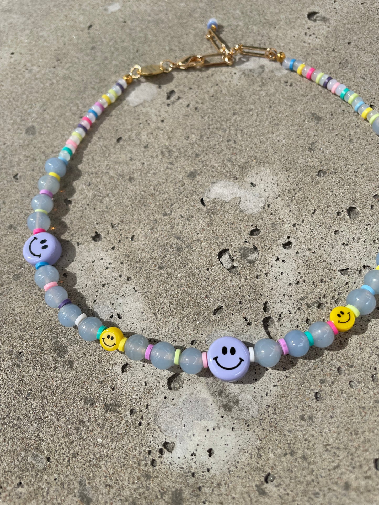 Cloudy smiley necklace