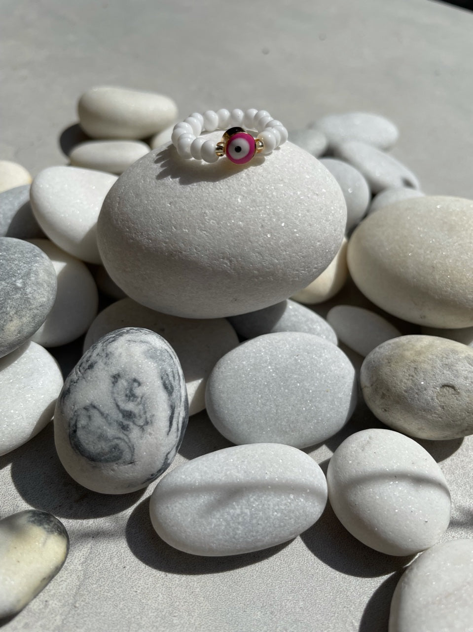 Evil eye pastell ring